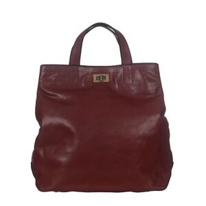 ♥️Chanel Large Elegant Burgundy Leather Tote Shoulder♥️